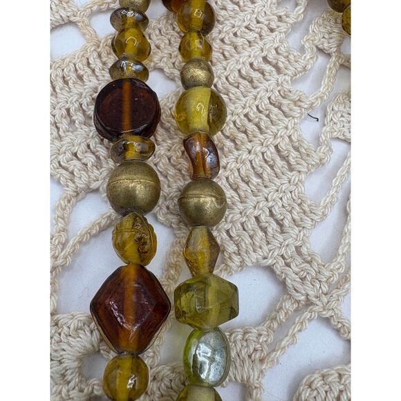 Gorgeous Vintage MCM Double Strand Art Glass Necklace - Picture 6 of 11